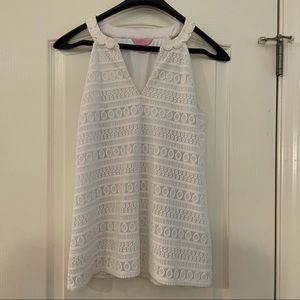 Lilly Pulitzer White Lace Tank Top